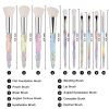 New Makeup Brush Set Eyebrow Shadow Lip Pencil Blush Cosmetic Brushes Blending Colorful Amazing Set - White